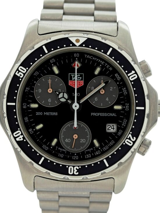 Tag Heuer 37mm Men\'s Professional 2000 Series Chronograph SS Watch Ref: 570.206! main image 7